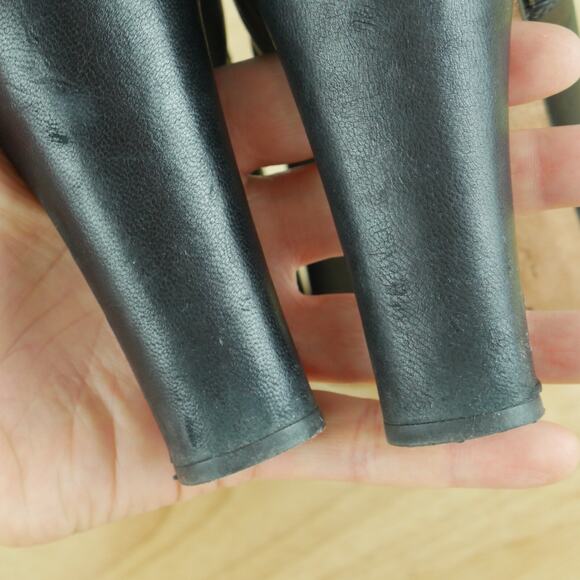 Stuart Weitzman Size 10 Ankle Boot Peep Toe Side Zip Black Bootie Leather Heels - Picture 11 of 14